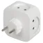 Разветвитель электрический SP-4-USB-W на 4 розетки + 2xUSB 2400mA, без заземл 10А (белый)