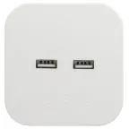 Разветвитель электрический SP-4-USB-W на 4 розетки + 2xUSB 2400mA, без заземл 10А (белый)