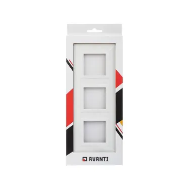 Рамка из металла, ''Avanti'', белая, 6 модулей