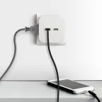Разветвитель электрический SP-4-USB-W на 4 розетки + 2xUSB 2400mA, без заземл 10А (белый)