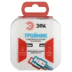 Разветвитель электрический SP-4-USB-W на 4 розетки + 2xUSB 2400mA, без заземл 10А (белый)