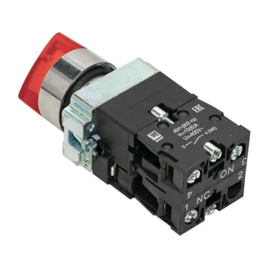 Переключатель BD33 3P c красной подстветкой 230В NO PROxima