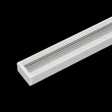 Шинопровод белый (пластик) 1м PTR P 1M-WH с токоподводом и заглушкой