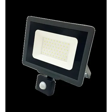 Прожектор светодиодный ДО-50Вт 6500К 4250Лм IP65 с датчиком движения Jazzway