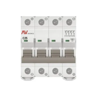 Выключатель автоматический AV-6 DC 4P 25A (C) 6kA AVERES