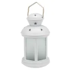 Декоративный фонарь 12х12х20,6 см, белый корпус, теплый белый цвет свечения с эффектом пламени свечи | 513-067 | NEON-NIGHT