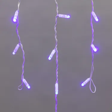 Гирлянда Айсикл (бахрома) светодиодный, 1,8 х 0,5 м, белый провод, 230 В, диоды синие, 48 LED | 255-023 | NEON-NIGHT