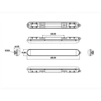 Светильник светодиодный линейный IP65 18Вт 1710Лм 6500К 600мм мат SPP-201-0-65K-018