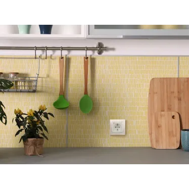 VALENA Розетка с заземлением с крышкой со шторками белая