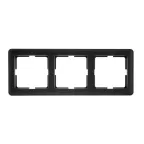 W59 Рамка 3 поста черный бархат