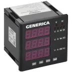 Мультиметр цифровой щитовой трехфазный RS-485 96х96мм LED GENERICA