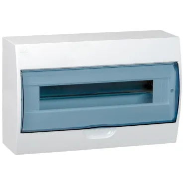 Щит распределительный навесной ЩРн-П-18 IP41 пластиковый белый прозрачная дверь