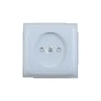 Розетка открытой установки, одноместная, со шторкой, цвет белый | РА16-102 | HEGEL