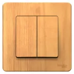 BLANCA скрытой установки двухклавишный переключатель (cх.6+6), 10A, 250B, ясень