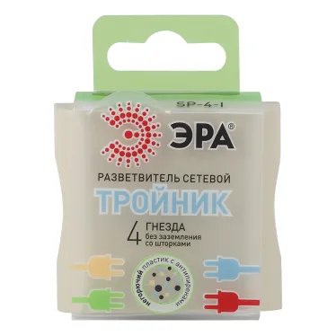Тройник 4гн, без заземл (сл. кость) (10/60/2640) SP-4-I