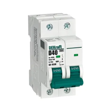 Выключатель автоматический без теплозащиты 2P 40А х-ка D 6кА ВА-103M