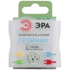 Тройник 4гн, без заземл, со шторками (белый) (10/60/2880) SP-4-W