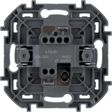 Выключатель одноклавишный - Legrand Inspiria - 10А 250В безвинтовые зажимы - слоновая кость