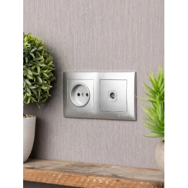 Валенсия Рамка 2-местная сталь