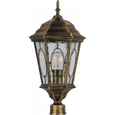 Светильник НТУ-60w на трубу Е27 IP44 черное золото