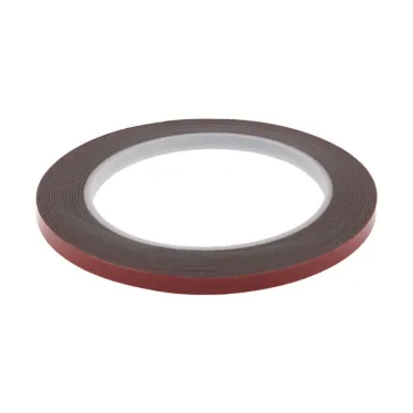 Двухсторонний скотч, серый, на HBA акриловой основе, 6 мм, ролик 5 м