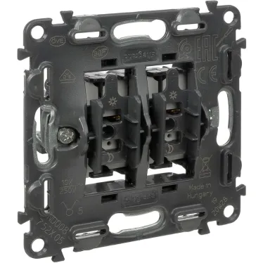 Valena IN MATIC Выключатель двухклавишный 10А 250В Безвинтовые зажимы