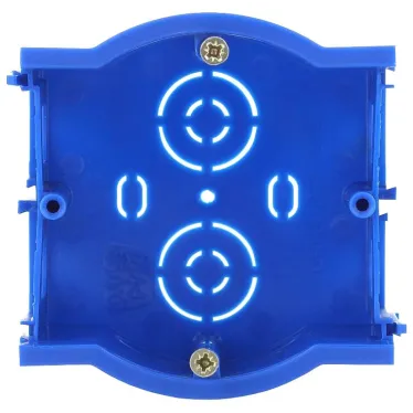 Подрозетник промежуточный UniPost 68х45мм для твердых стен синий IP30 (160/3200)