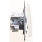 W59 Выключатель трехклавишный, 10АХ, механизм, слоновая кость