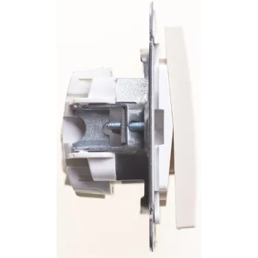 W59 Выключатель трехклавишный, 10АХ, механизм, слоновая кость