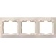 КВАРТА Рамка горизонтальная бежевая 3 поста