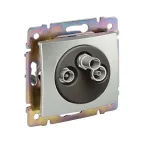 VALENA Розетка телевизионная TV-FM-SAT звезда 1.5дБ алюминий