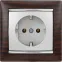 VALENA Розетка с заземлением в рамку алюминий