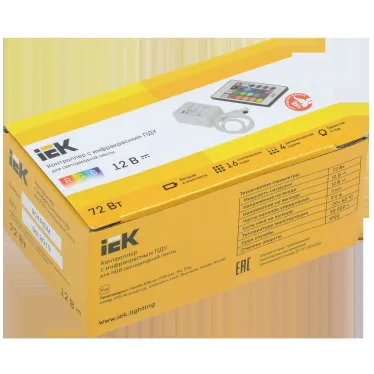 Контроллер с ПДУ ИК RGB 3 канала 12В 2А 72Вт IEK