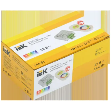 Контроллер с ПДУ радио RGB 3 канала 12В 4А 144Вт белый IEK