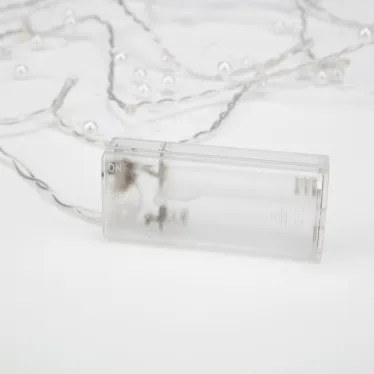 Гирлянда светодиодная Жемчужинки 1,5 м, 10 LED, прозрачный ПВХ, цвет свечения теплый белый, 2 х АА (батарейки не в комплекте) | 303-097 | NEON-NIGHT