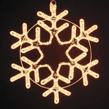 Фигура "Снежинка" цвет ТЕПЛЫЙ БЕЛЫЙ, размер 55*55 см  | 501-324 | NEON-NIGHT