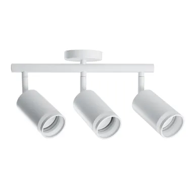 Светильник ДБО 3хGU10 без ламп наклонный белый