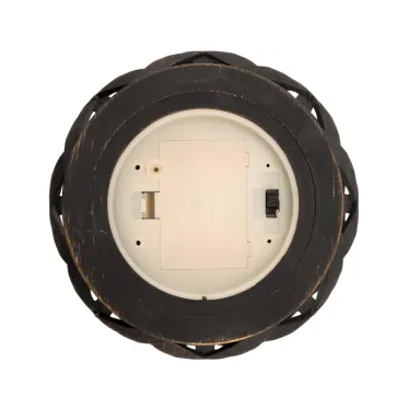 Декоративный фонарь со свечкой, плетеный корпус, бронза, размер 14х14х16,5 см, цвет теплый белый | 513-055 | NEON-NIGHT