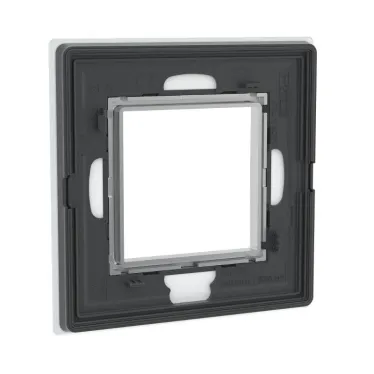 Рамка из натурального стекла,, ''Avanti'', светло-серая, 2 модуля