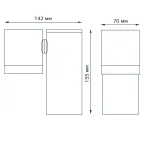 Светильник садово-парковый Sonata настенный архитектурный, 1xGU10, 142x155x70mm, 170-240V / 50Hz, Max.35W, IP54 | GD151 | Gauss