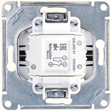 GLOSSA Выключатель двухклавишный сх.5 антрацит в рамку