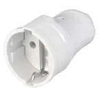Гнездо штепсельное с заземлением белое 16А