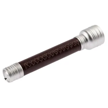 Фонарик карманный на батарейках 3хАА, экокожа, 2 режима, подарочная упаковка MB-903 Авиатор