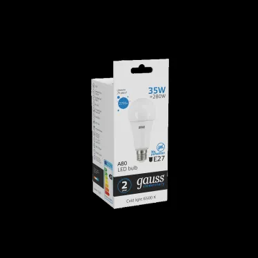 Лампа светодиодная LED 35 Вт 2790 лм 6500К А70 груша холодный E27 AC 220В Elementary Gauss