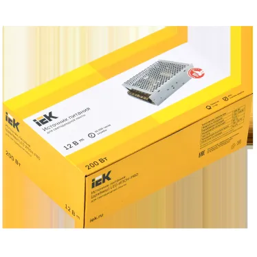 Драйвер LED ИПСН-PRO 200Вт 12 В блок - клеммы IP20 IEK