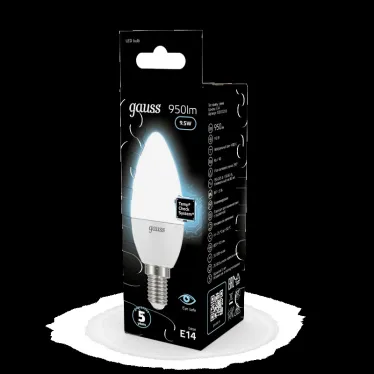 Лампа светодиодная LED 9.5 Вт 950 лм 4100К свеча нейтральный E14 AC 220В Black Gauss