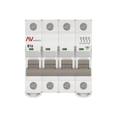 Выключатель автоматический AV-10 4P 16A (B) 10kA AVERES