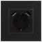 Розетка 2P+E 16A-250В, штор. с 2xUSB 5В-3А, Эра Elegance, антрацит 14-4109-05