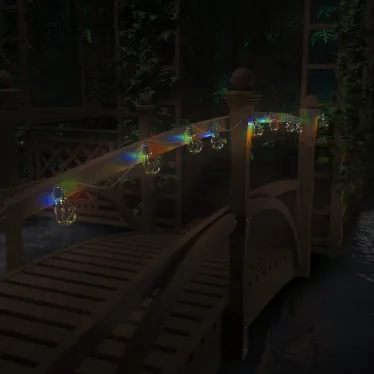 Гирлянда садовая на солнечной батарее 10 LED ламп Большие Шары, мультицвет Solar, 1/12 | GS035 | Gauss