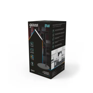 Светильник настольный Qplus GTL502 8W 500lm 3500-5500K 170-265V черный диммируемый LED 1/12 | GT5022 | Gauss